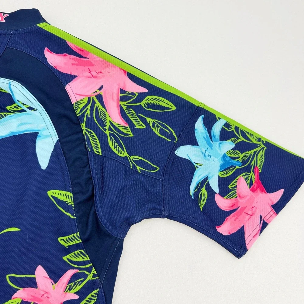 Adidas Stade Francais Paris Rugby Jersey Mens L Floral Lightning Lily France